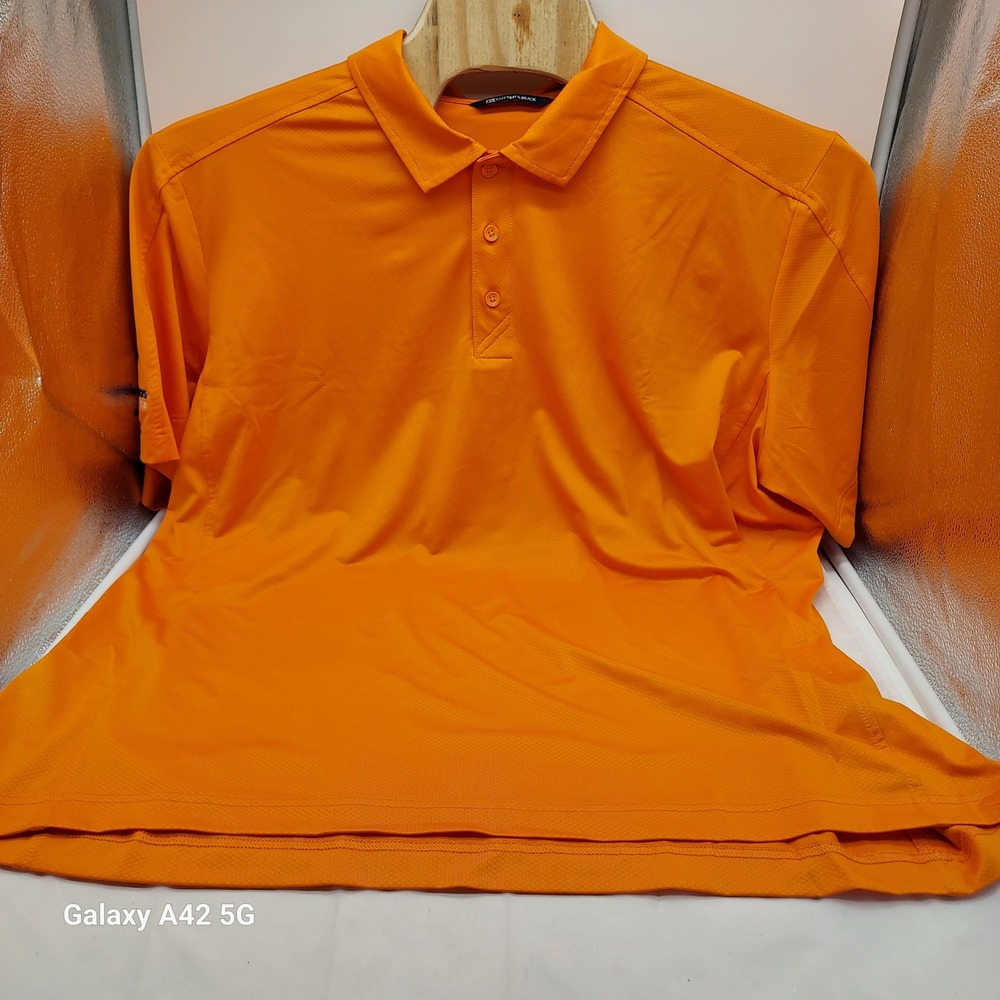 Cutter‎ Buck Orange Burn Survivors Foundation Golf Polo Shirt XXL - Picture 5 of 7